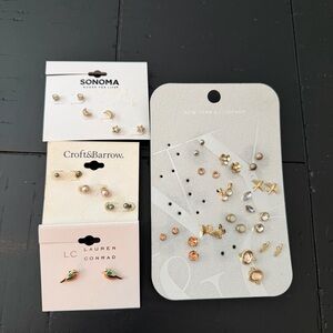 Mixed Lot of Gold and Silver Earrings for Women